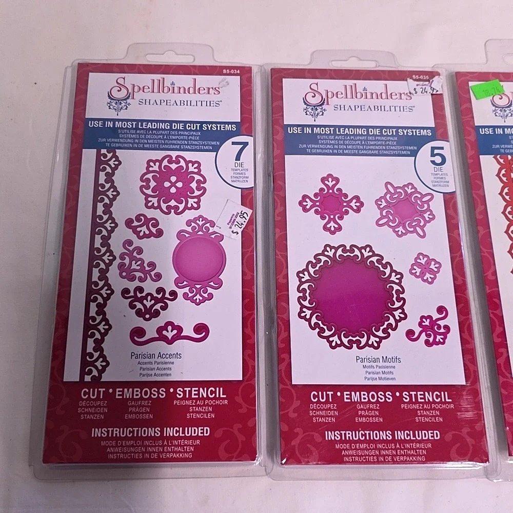 Spellbinders Shapeabilities Die Cut Lot Parisian Floral Doily Emboss Stencil